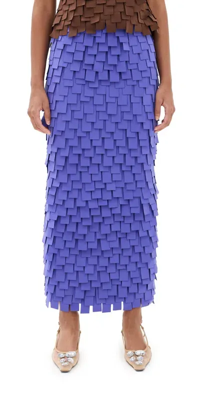 A.w.a.k.e. Multi-rectangle Maxi Skirt In Purple