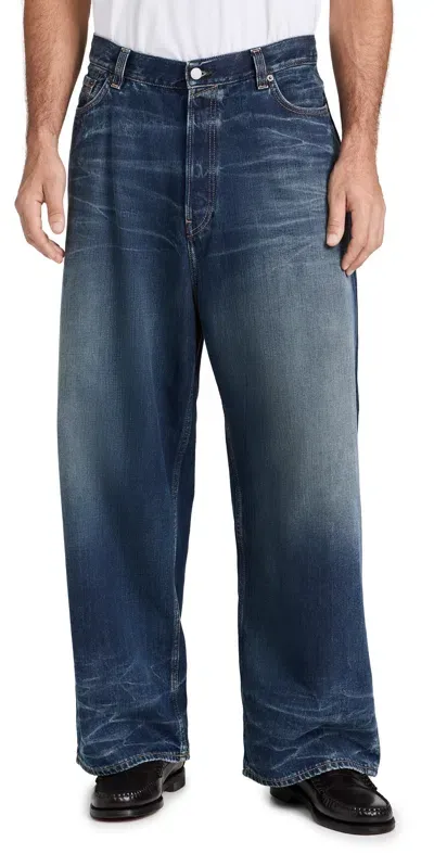 Acne Studios 2023 Super Baggy Jeans Mid Blue In 863 Mid Blue