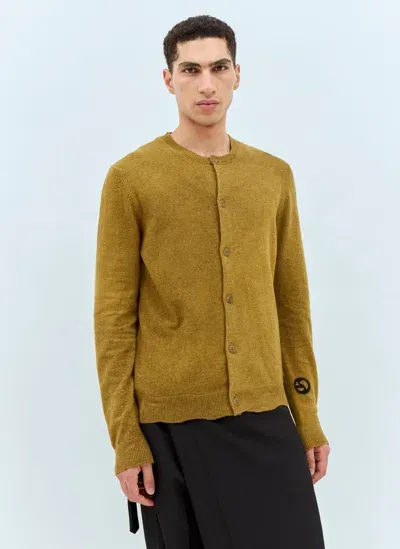 Acne Studios Crewneck Cardigan In Green