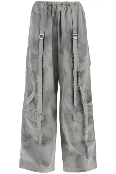 Acne Studios Dyed Effect Cargo Pants In Gray