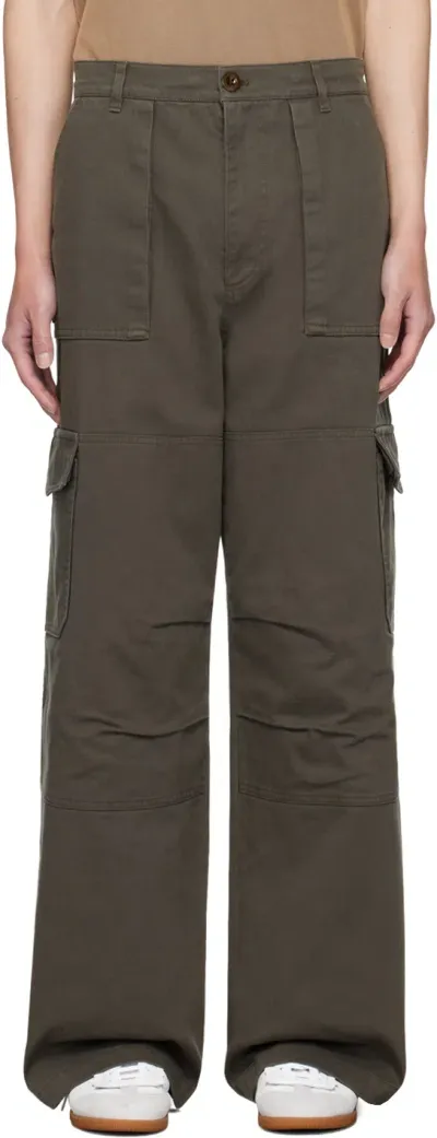 Acne Studios Mid-rise Cotton-blend Twill Cargo Pants In Black