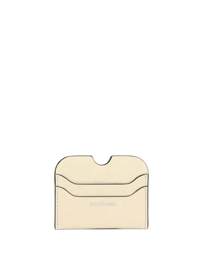 Acne Studios Logo Detailed Open Top Cardholder In White