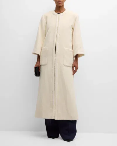 Adam Lippes Suri Alpaca-wool Long Coat In Ivory