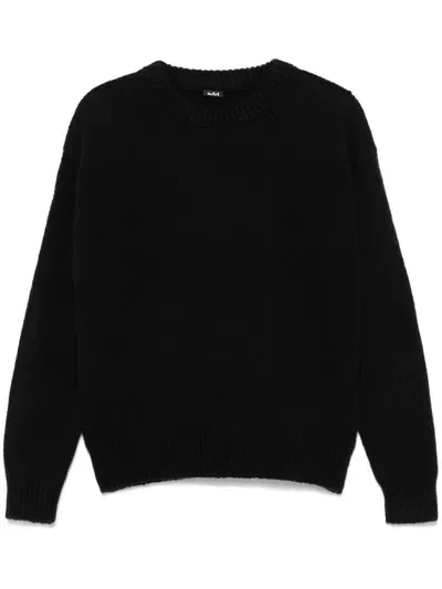 Add Crew-neck Sweater In Black