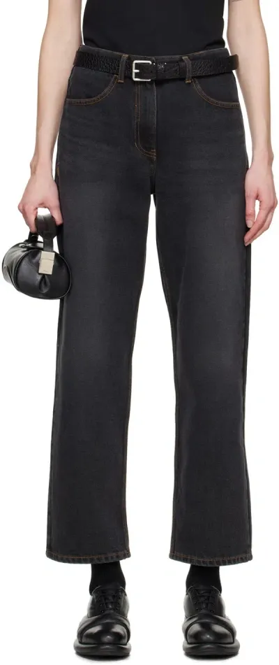 Ader Error Black Contrast Jeans In Noir