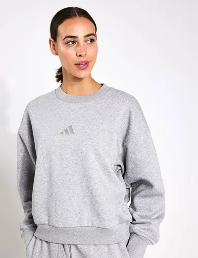 Adidas Originals Adidas All Szn Fleece Loose Sweatshirt In Gray