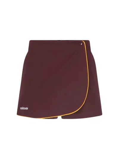 Adidas Originals Mini Skirt "80's" In Brown