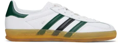 Adidas Originals Gazelle Indoor Leather Sneakers In White