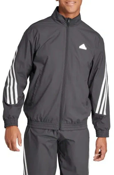 Adidas Sportswear Future Icons 3-stripes Wind.rdy Recycled Polyester Ripstop Track Jacket In Black