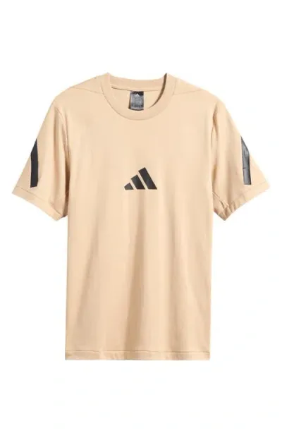 Adidas Sportswear Z.n.e. Performance Graphic T-shirt In Magic Beige