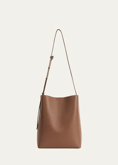 Aesther Ekme Sac Grain Calfskin Bucket Bag In Grain Brown Rust