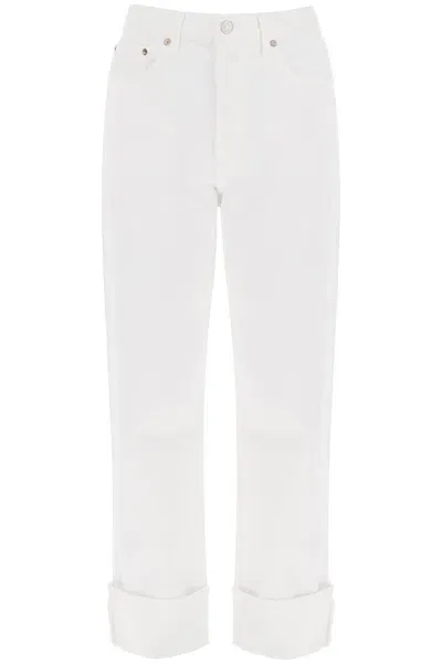 Agolde Fran Straight-leg Jeans In White