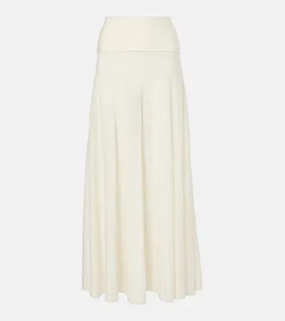 Alaïa Wool-blend Midi Skirt In Multicolor