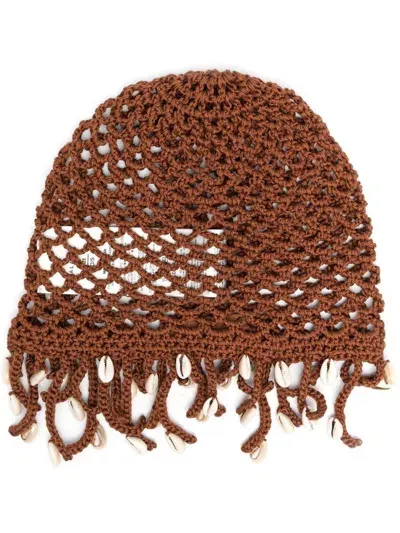 Alanui Fringes Hat In Brown