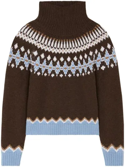 Alanui Sweet Winter Wool Jumper In Brown