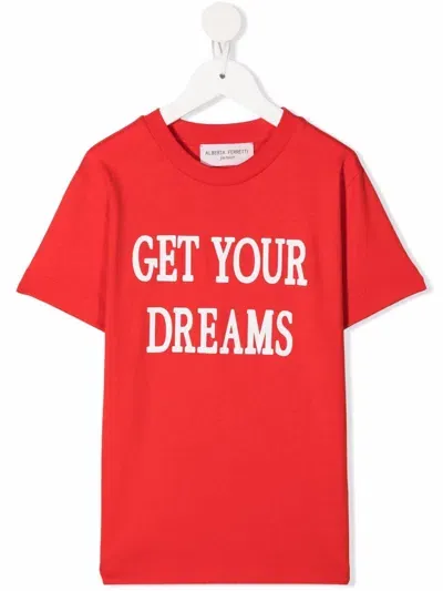 Alberta Ferretti Get Your Dreams T-shirt In Red