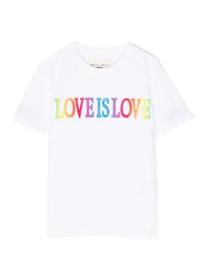 Alberta Ferretti Kids' Logo-print Cotton T-shirt In White