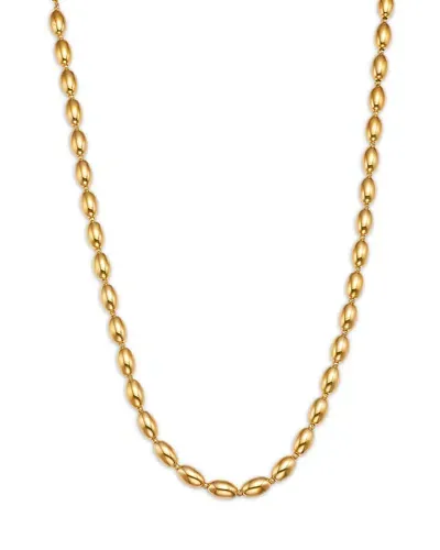 Alberto Amati 14k Yellow Gold Oval Bead Necklace, 18