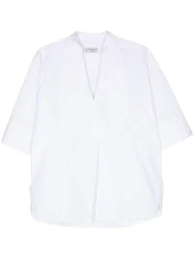 Alberto Biani Cotton Smoking Shirt In White