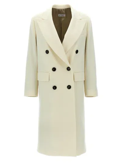 Alberto Biani Double-breasted Coat Coats, Trench Coats In White