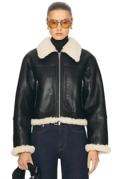 A.l.c Avery Jacket In Black & Champagne