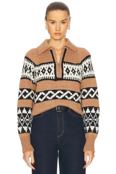 A.l.c Carter Sweater In Camel Multi