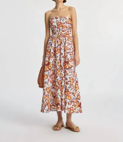 A.l.c Tate Strapless A-line Maxi Dress In Acqua Multi