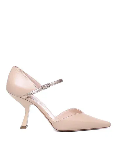 Alchimia Leather Pumps In Nude & Neutrals