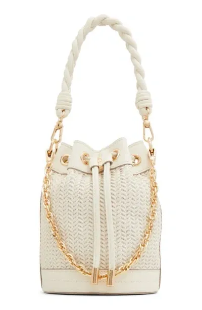 Aldo Auen Woven Bucket Bag In Bone