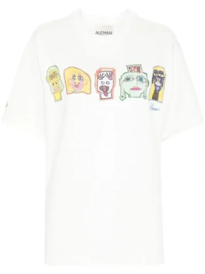 Alemais X Michael Swaney Organic Cotton T-shirt In White