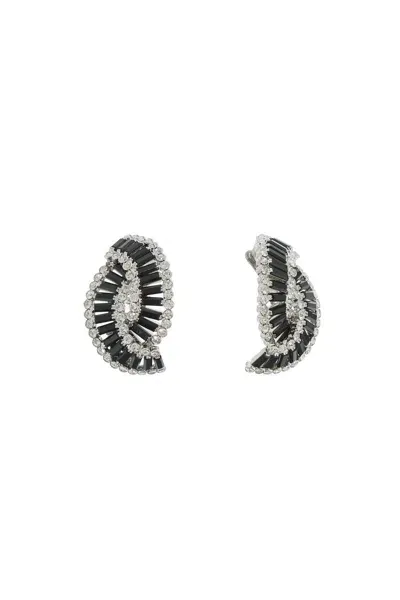 Alessandra Rich Braided Earrings In Metallic