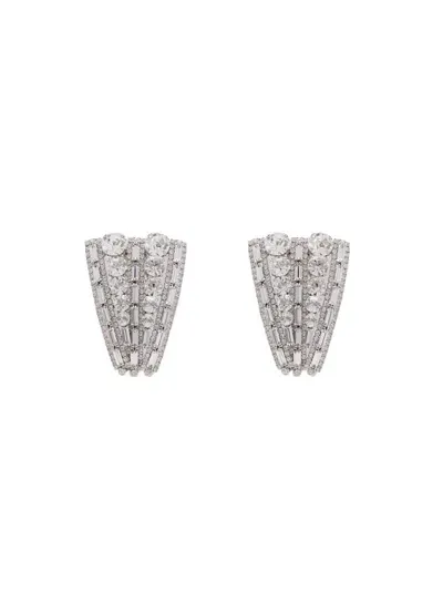 Alessandra Rich Crystal Earrings In Metallic