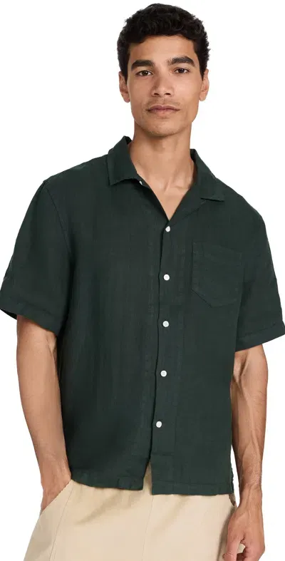 Alex Mill Camp Shirt In Linen In Pine Grove