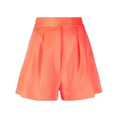 Alex Perry Porter Crêpe Satin Shorts In Orange