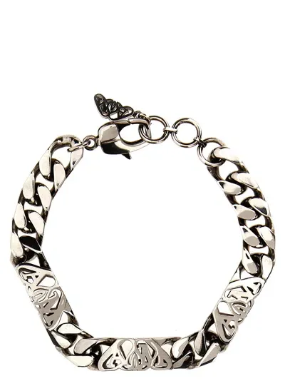 Alexander Mcqueen 'logo Seal' Bracelet In Metallic