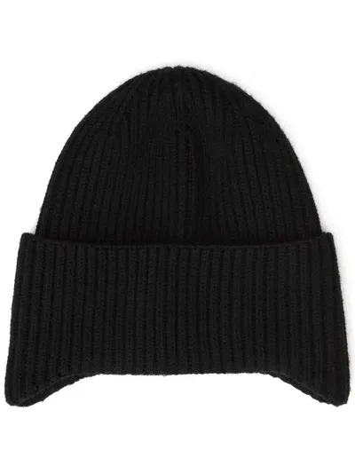 Alexander Wang Logo-patch Beanie In Black