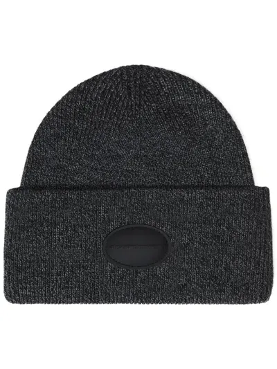 Alexander Wang Logo-patch Beanie In Grey