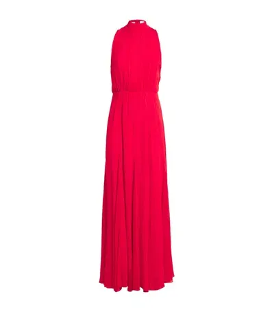 Alice And Olivia Dita Cowl-back Maxi Dress In Red