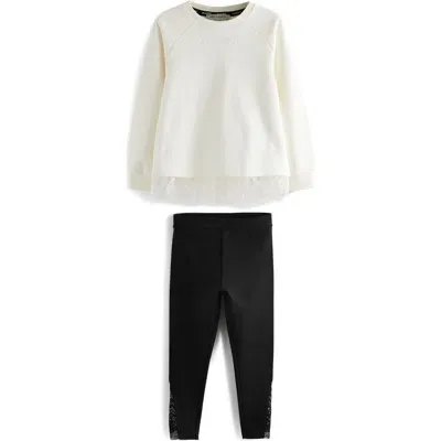 Allsaints Sm By  Kids' Sweatshirt & Leggings Set In White