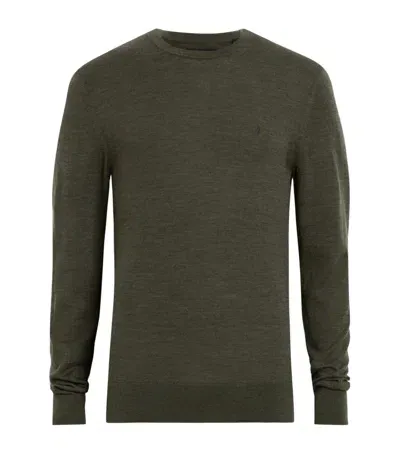 Allsaints Merino Wool Mode Sweater In Green