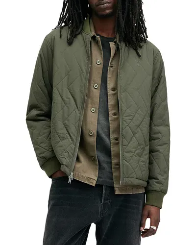 Allsaints Tyk Regular Fit Bomber Jacket In Army Green