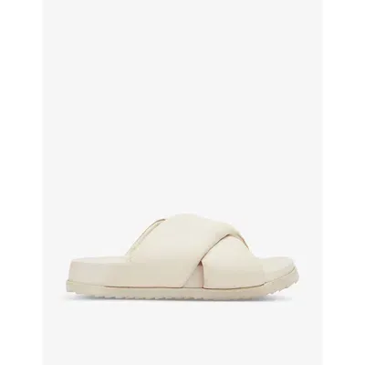 Allsaints Saki Crisscross Slide Sandal In White