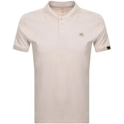 Alpha Industries X Fit Polo T Shirt White