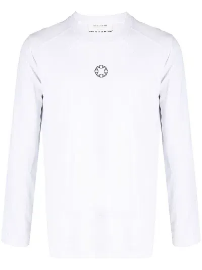 Alyx Logo-embroidery Long-sleeve T-shirt In White