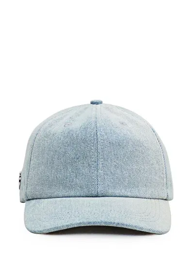 Ambush Logo Plaque Denim Baseball Cap In Blue