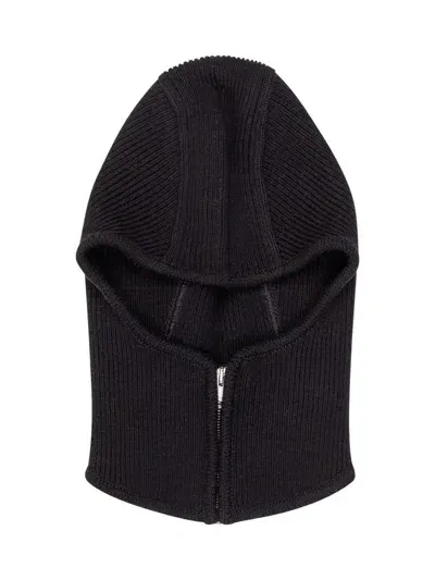 Ambush Rib Knit Balaclava In Blue