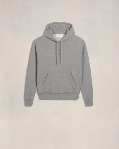 Ami Alexandre Mattiussi De Coeur Hoodie In Grey