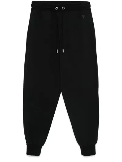 Ami Alexandre Mattiussi Ami De Coeur-motif Track Pants In Black