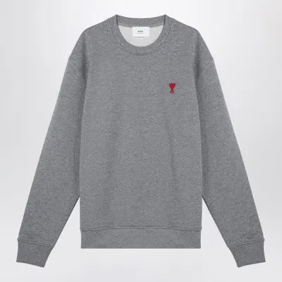 Ami Alexandre Mattiussi Ami Paris Ami De Coeur Sweatshirt In Gray