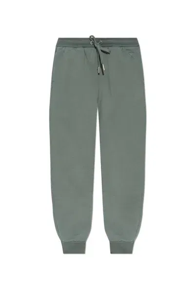 Ami Alexandre Mattiussi Ami Paris Logo Detailed Drawstring Sweatpants In Green